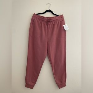 Plus Size Warm and Cozy Fleece Sweatpants Joggers Maroon NWT